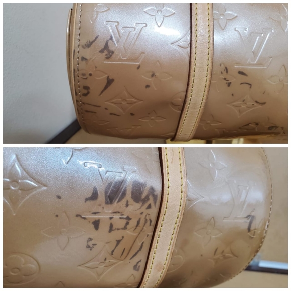 Authentic Louis Vuitton Perle Monogram Vernis Bedford Bag - Picture 5 of 10
